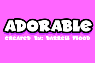 Adorable Typeface: A Cute, Round, Cartoonish Style Font by Darrell Flood