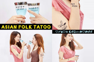 Asian Folk Tattoo: A Unique Display Font for Handmade Brands