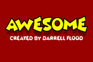 Awesome: A Bouncy, Cartoony Display Font for Handmade Crafts