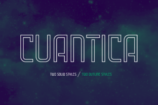 Cuantica Family: A Geometric Display Typeface for Modern Editorial Design