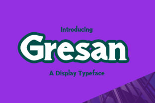 Gresan Display Font for Handmade Labels and Elegant Branding