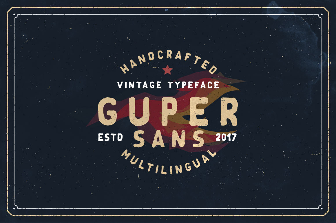 Guper Sans: The Vintage Display Font for Authentic Brand Identity