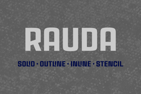 Rauda Family: A Modern Sans Serif Display Font for Bold Branding