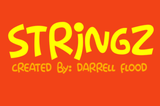 Stringz: A Playful Cartoon Style Font for Handmade Shop Branding